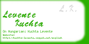 levente kuchta business card